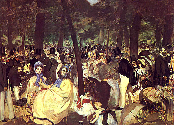 Music in the Tuileries: 1862 by Édouard Manet