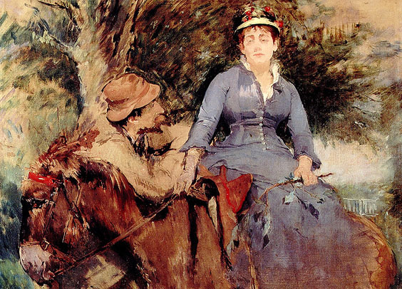 Eva Gonzales - Donkey Ride: 1880