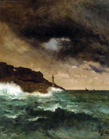 Lighthouse at Dusk: Date Unknown