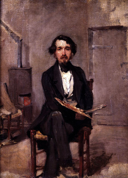 Self-Portrait of Alfred Stevens (aka An Artist in his Studio: ca 1840-42
