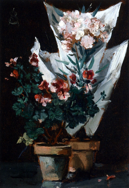 Still Life with Potted Geraniums: Date Unknown