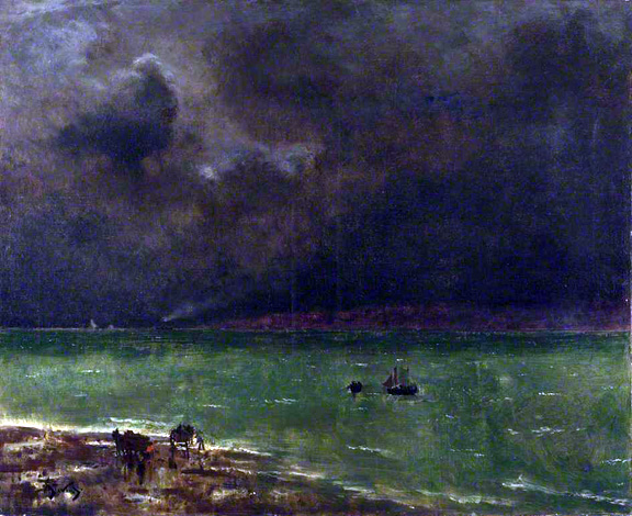 Storm at Honfleur: ca 1890-91