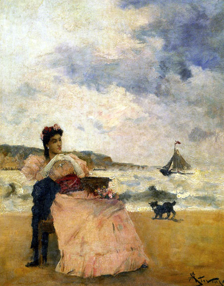 Young Lady on the Beach: Date Unknown