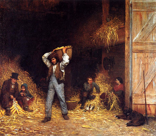 Corn Husking: 1860