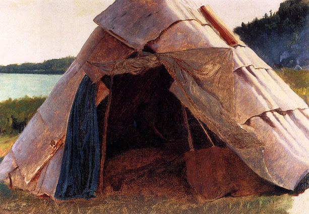 Ojibwe Wigwam at Grand Portage: 1857
