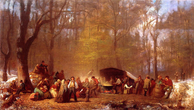 Sugaring Off at the Camp - Fryeburg, Maine: ca 1864-66
