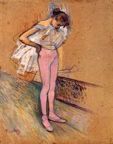Dancer Adjusting Her Tights: 1890