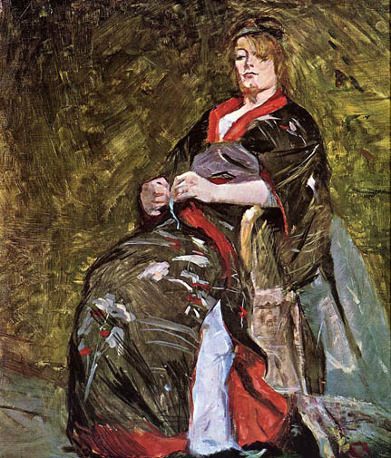 Lili Grenier in a Kimono: 1888