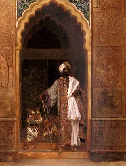 A Sultan with a Tiger